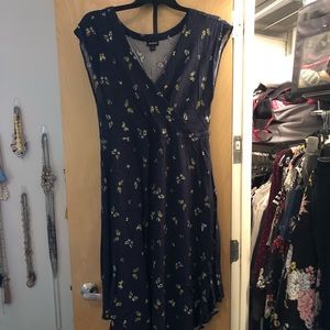 Gorgeous Navy Blue Dress with Butterfly Pattern